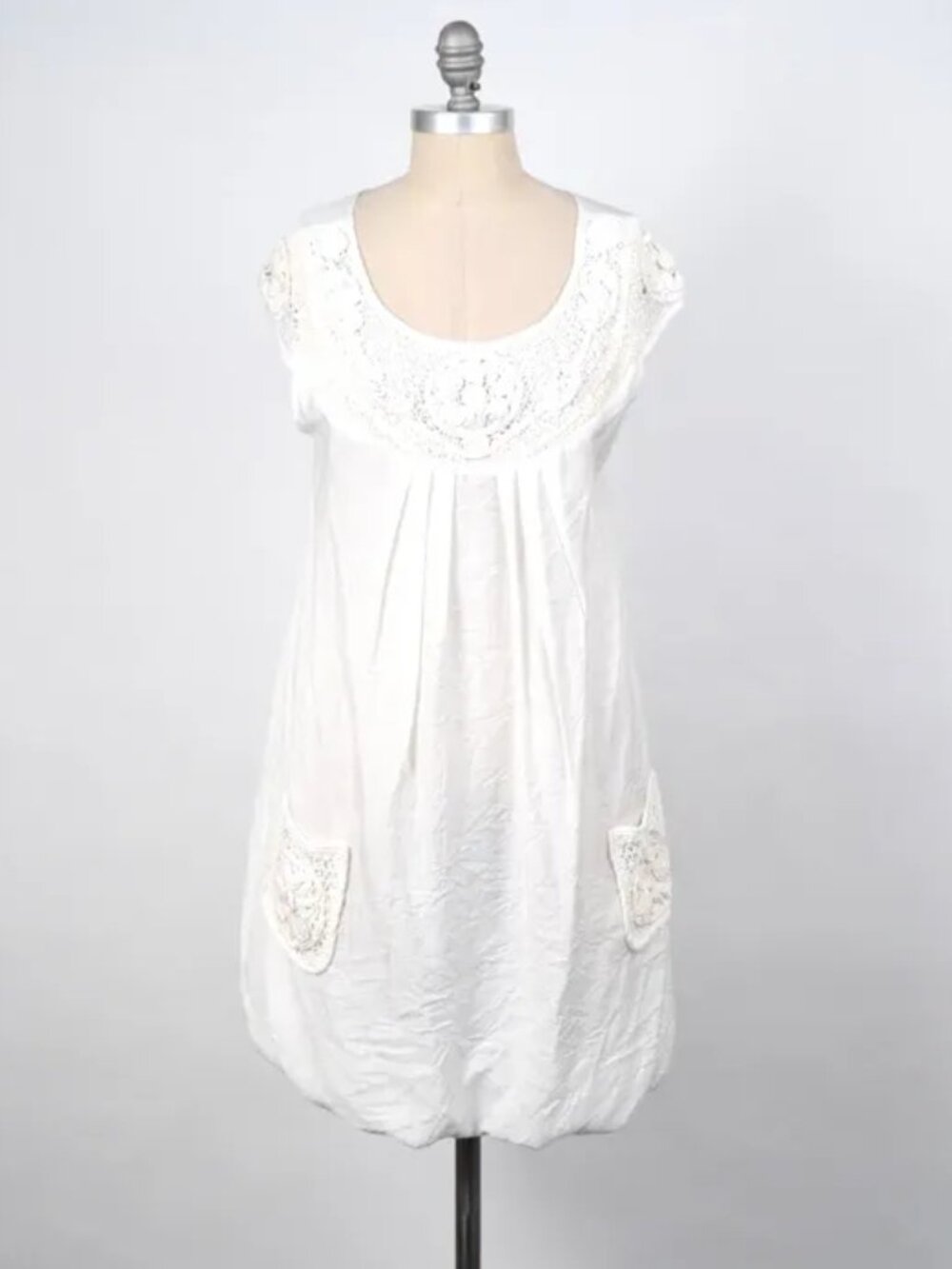 FLASH SALE! 2 for $20 or 1 for $15 NO OFFERS Crochet Trim Mini Bubble Dress